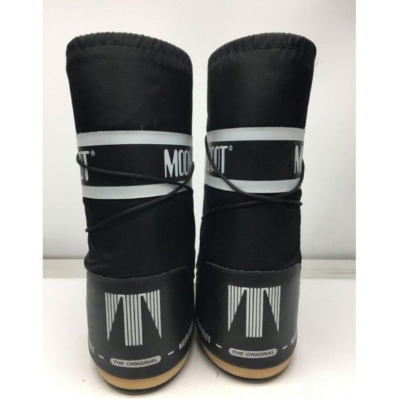 Moon Boot NYLON Black Boots Size 9/10.5 - Picture 3 of 5